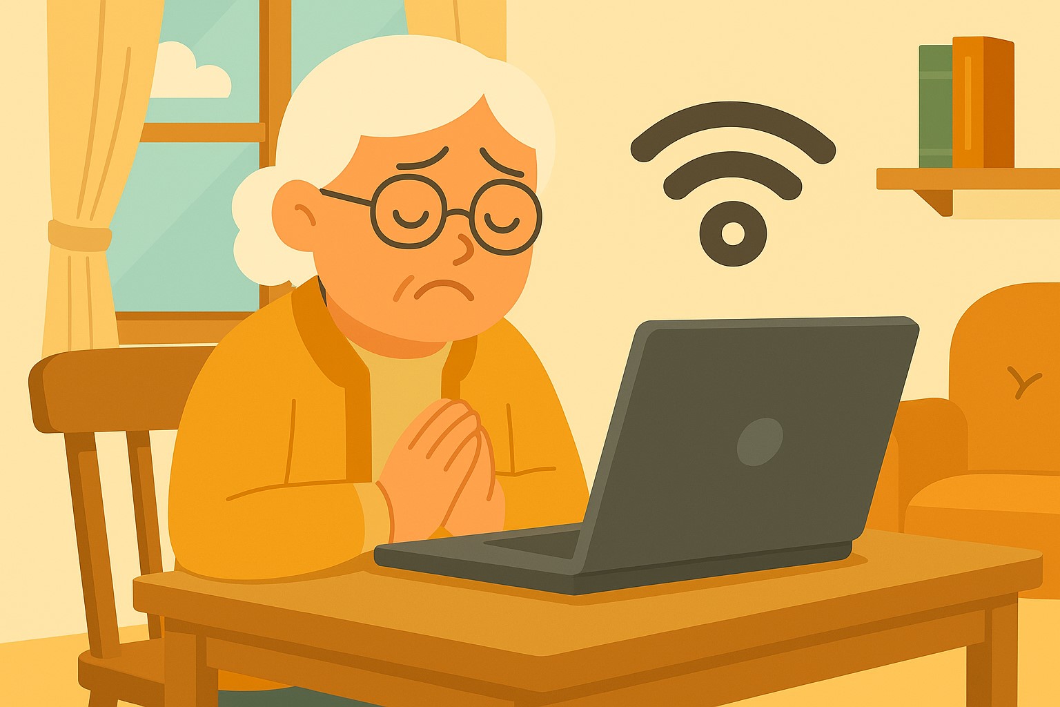 Gyenge WiFi illusztráció