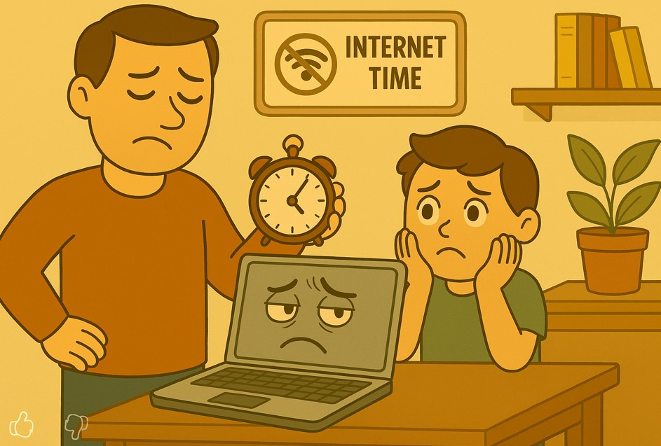 Szülői felügyelet illusztráció